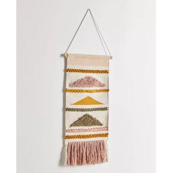 Urban Outfitters Sophia Wall Hanging Wall Decor Boho Fringe Geo-Woven Tapestry - Picture 2 of 11